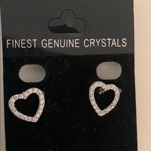 Crystal heart earrings